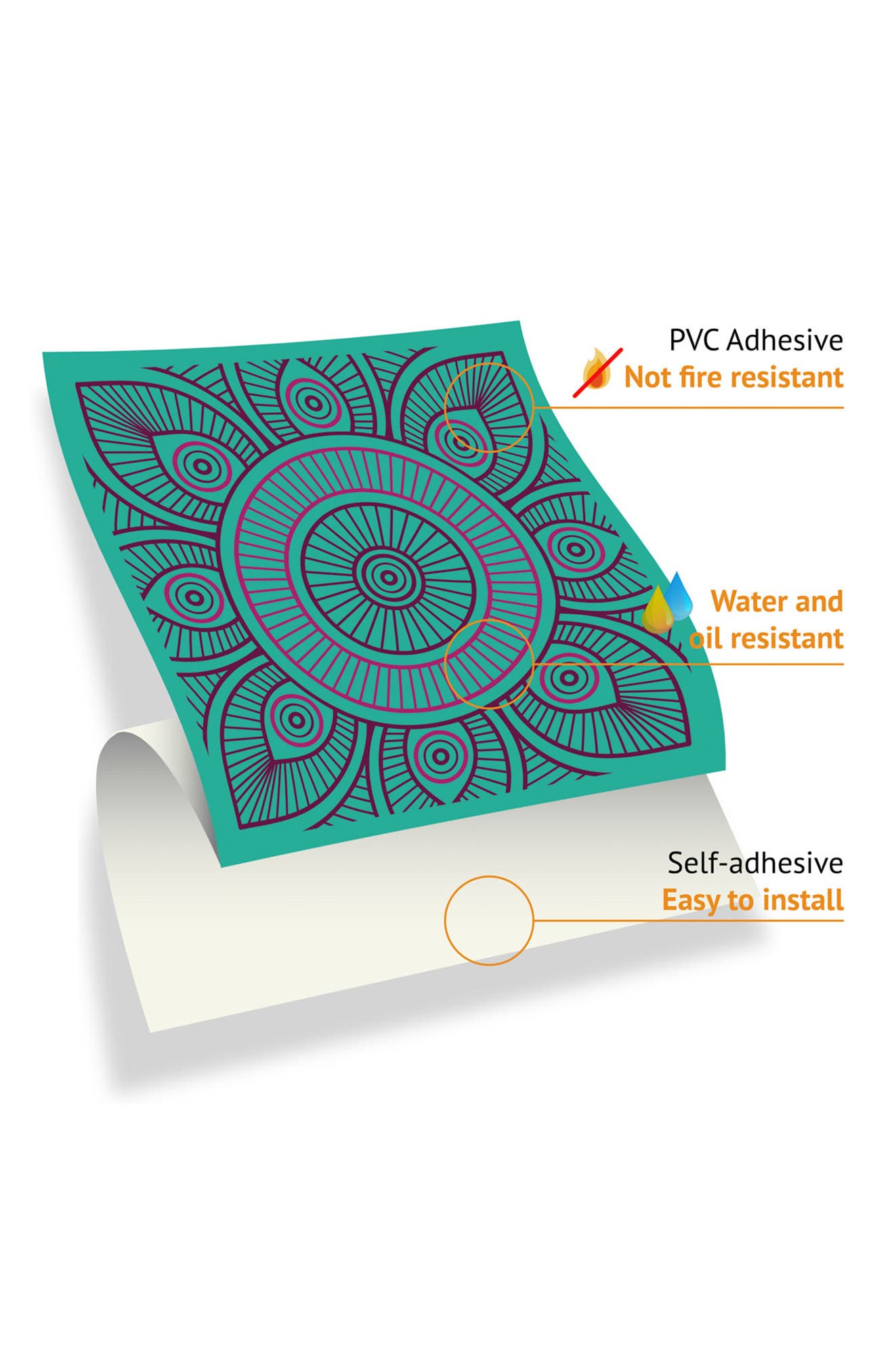 WALPLUS Mandala Tile Wall Decal Nordstromrack