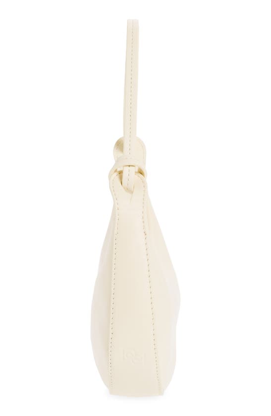 Shop Reformation Mini Rosetta Leather Shoulder Bag In Parmesan