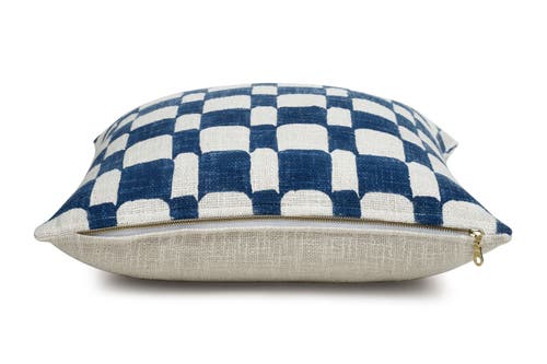 CASA AMAROSA CASA AMAROSA CHECKERED BLOCK PRINTED PILLOW