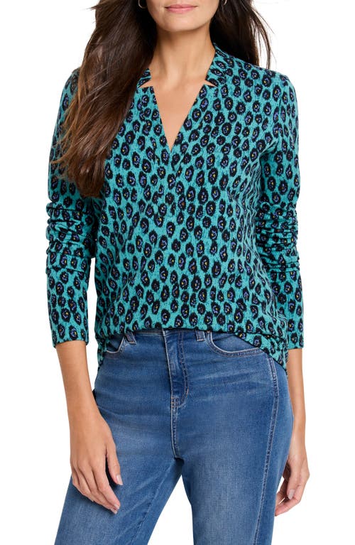 Shop Nic + Zoe Nic+zoe Pebble Blues Top In Aqua Multi