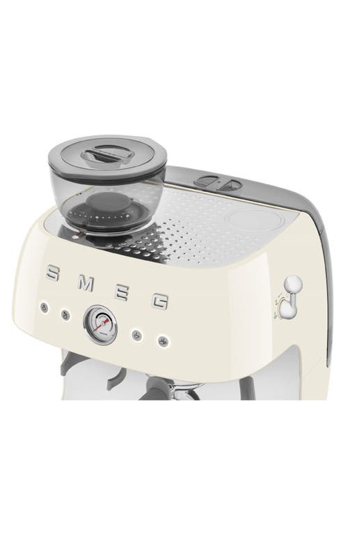 Shop Smeg Espresso Machine With Coffee Grinder In Cream