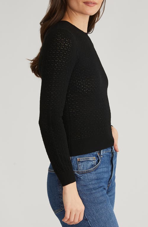 Shop 525 America 525 Holly Pointelle Stitch Top In Black