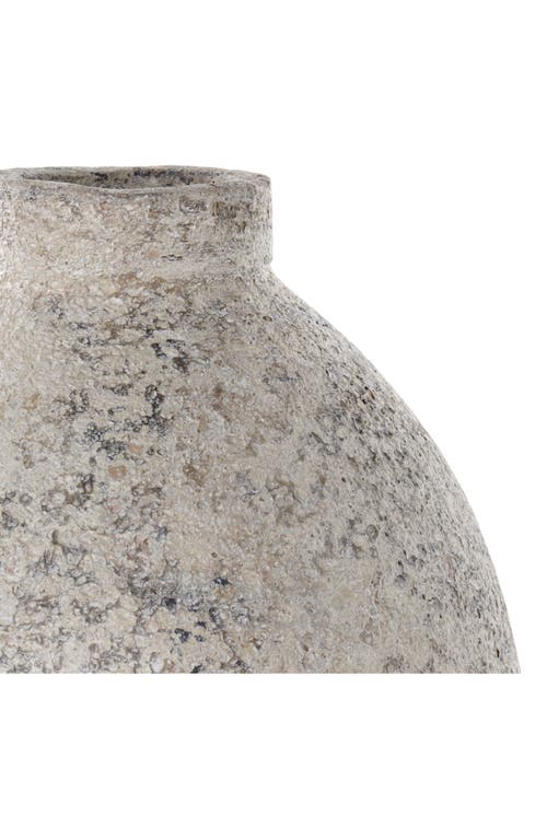 Ginger Birch Studio Textured Clay Vase In Beige