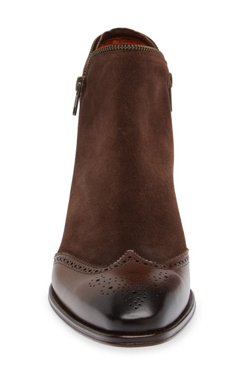 Mezlan Camilleri Wingtip Ankle Boot In Brown