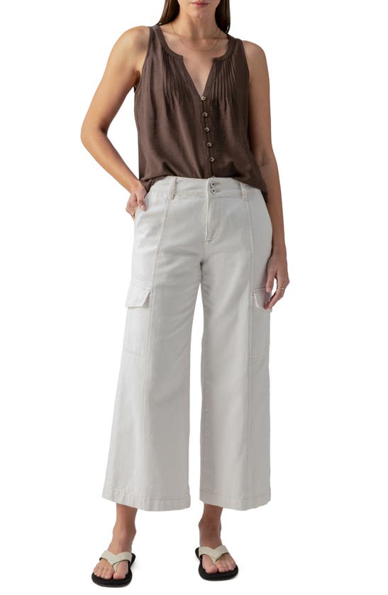 Sanctuary Pintuck Sleeveless Top In Mud Bath