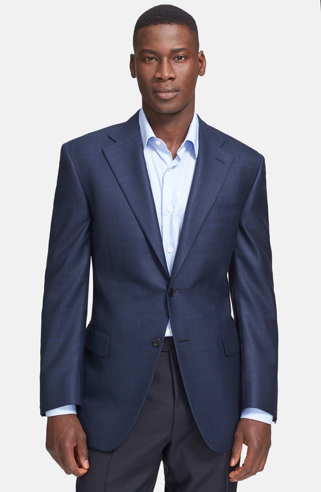 Canali Classic Fit Navy Houndstooth Sport Coat Nordstrom