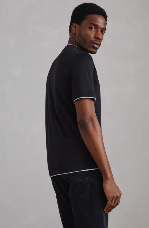 Shop Brunello Cucinelli T-shirt With Faux-layering In Black