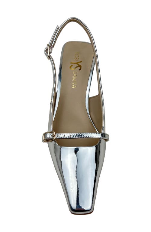 Yosi Samra Kate Slingback Pump In Silver
