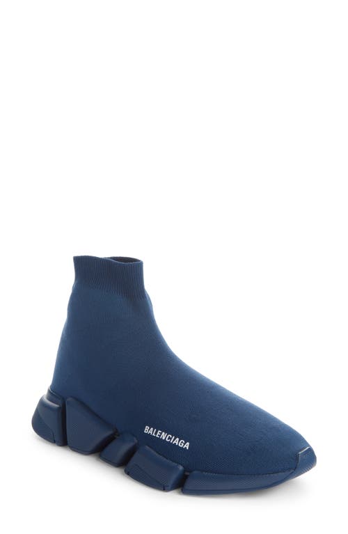 Balenciaga Speed LT 2.0 Knit Slip-On in Navy at Nordstrom, Size 11Us