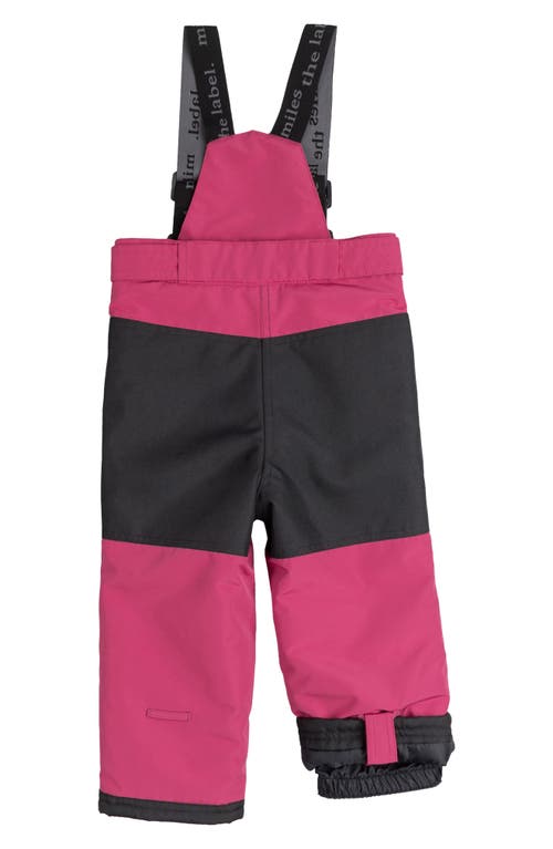 Shop Miles The Label Kids' Snow Bib Overalls In Dark Pink