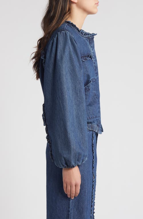 Shop Cleobella Paxton Denim Jacket In Medium Denim