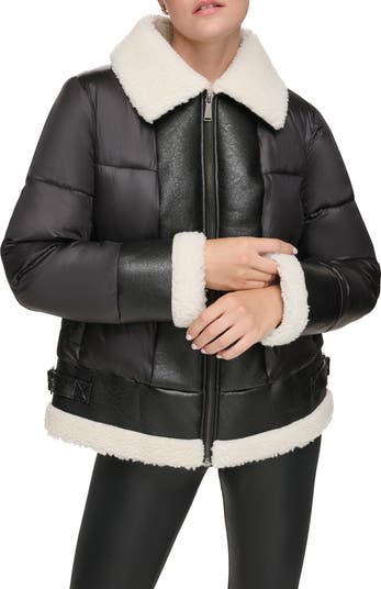 Andrew marc 2025 shearling jacket