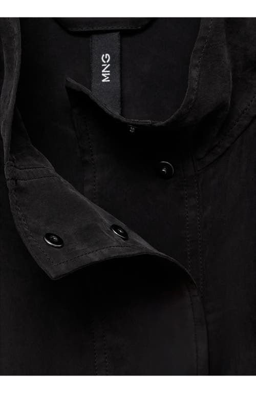 Mango Buckle Pocket Jacket In Black