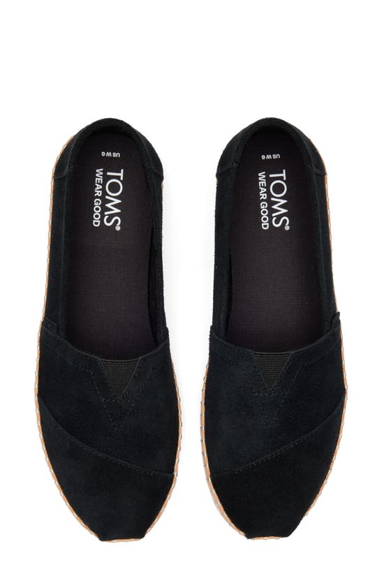 Shop Toms Classic Alpargata Slip-on Sneaker In Black