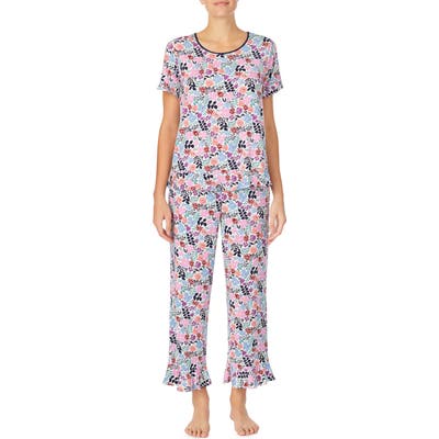 Kate Spade New York Crop Jersey Pajamas, Pink
