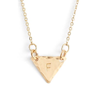 Nashelle 14K-Gold Fill Initial Triangle Necklace