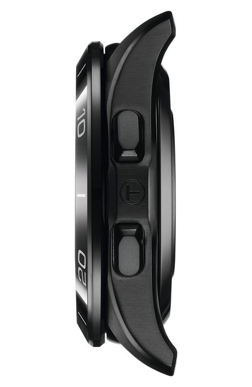Tissot T-touch Connect Sport Solar Smart Silicone Strap Watch, 43.75mm In Black