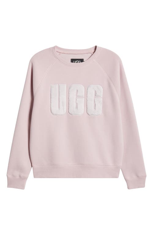 Shop Ugg(r) Collection Madeline Fuzzy Logo Graphic Sweatshirt In Ashen Rose