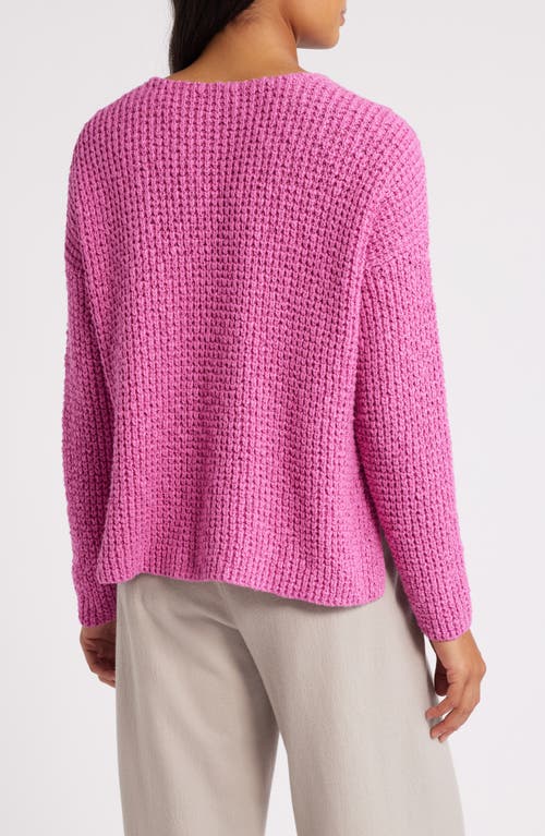 Shop Eileen Fisher Organic Cotton Sweater In Tulip