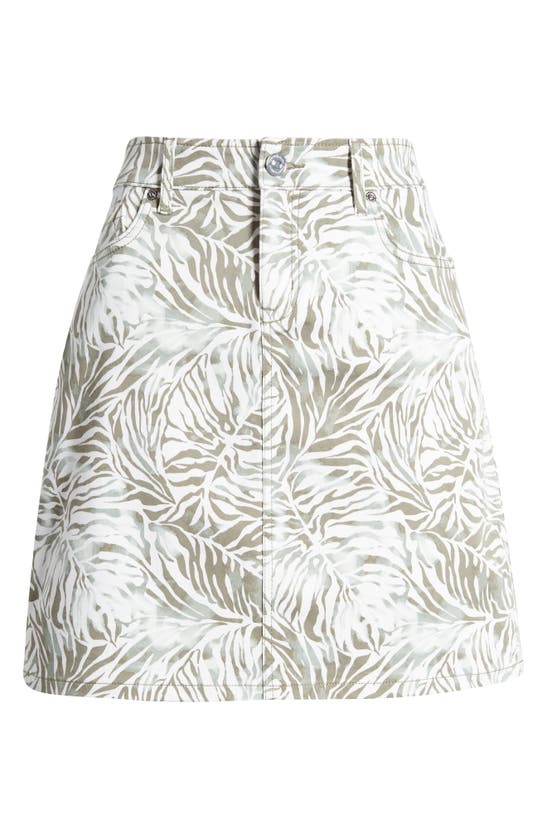 Shop Tommy Bahama Monstera Mirage Cotton Blend Skirt In Tea Leaf