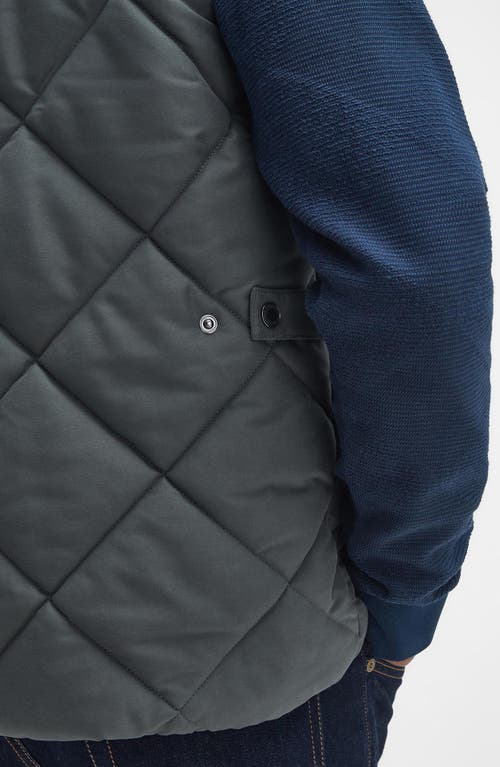 Shop Barbour City Chelsea Quilted Vest In Charcoal