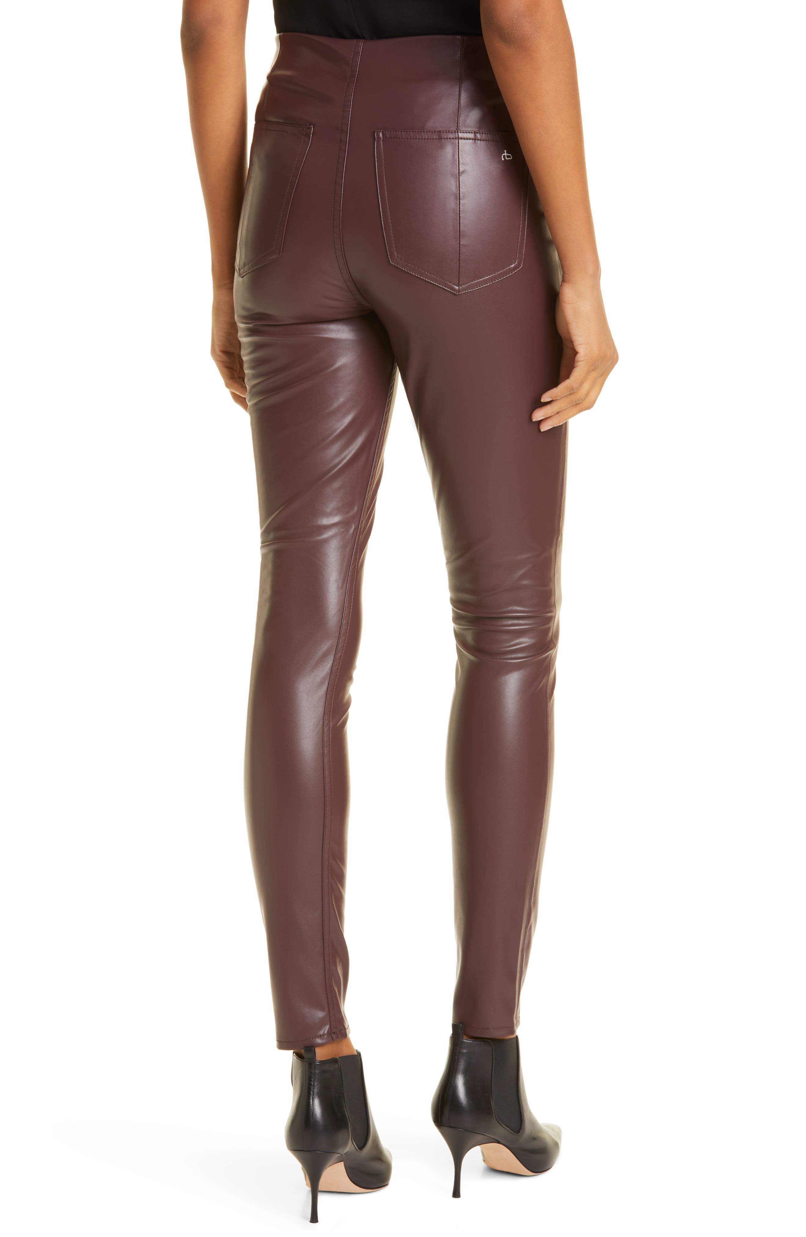 faux leather skinny leggings