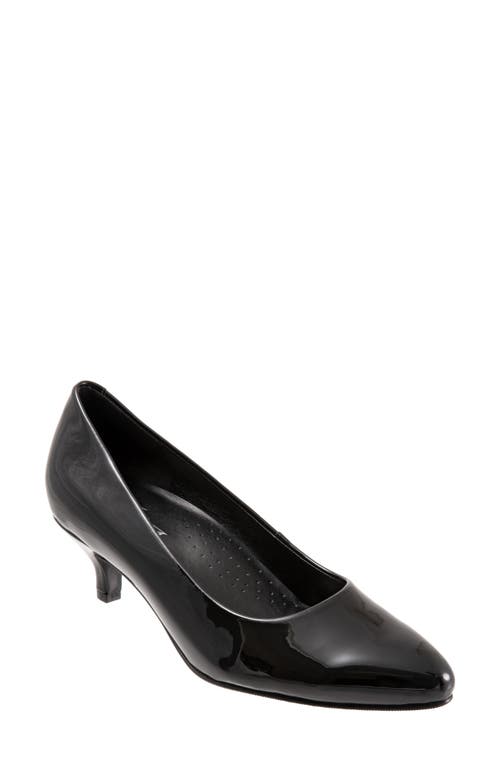 Trotters Kiera Pump Black Faux Patent Leather at Nordstrom,