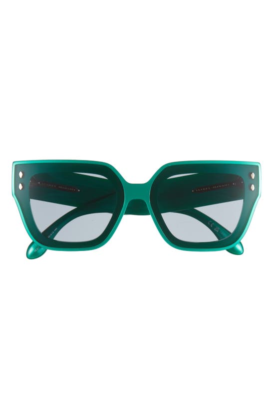 Shop Isabel Marant 65mm Oversize Square Sunglasses In Pearld Green/ Grey