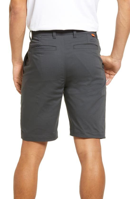 Shop Nike Golf  Dri-fit Uv Flat Front Chino Golf Shorts In Dark Smoke Grey