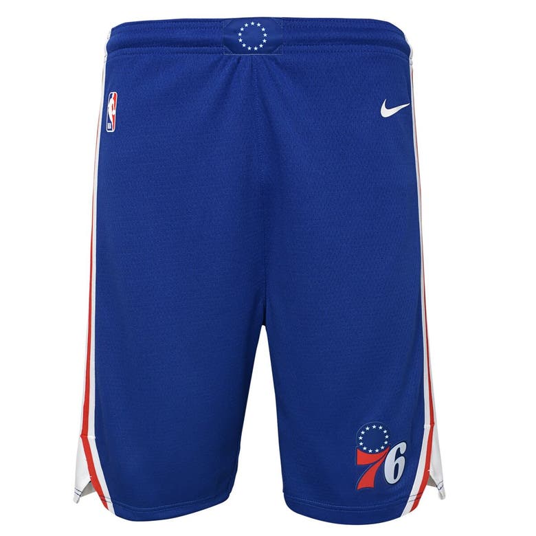 Shop Nike Youth  Royal Philadelphia 76ers Swingman Performance Shorts – Icon Edition In Blue