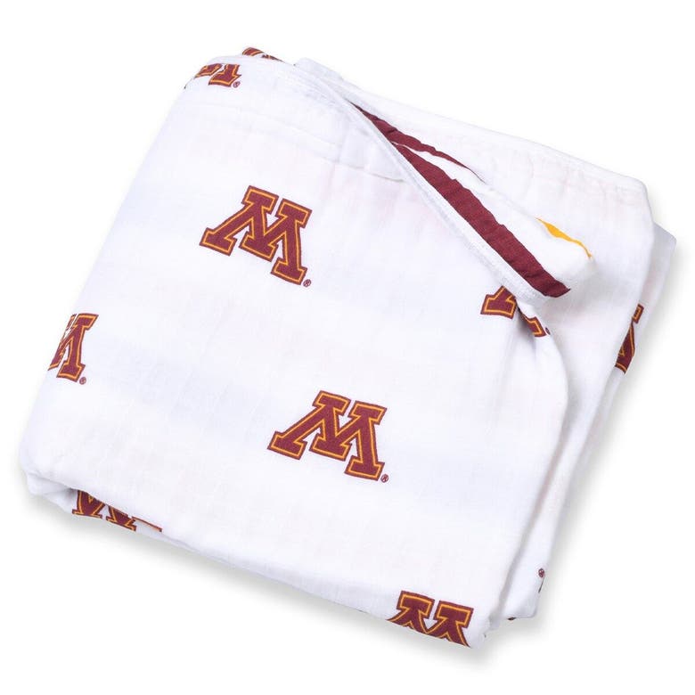 Shop Three Little Anchors Infant  Minnesota Golden Gophers 47" X 47" Muslin 4-layer Blanket In White