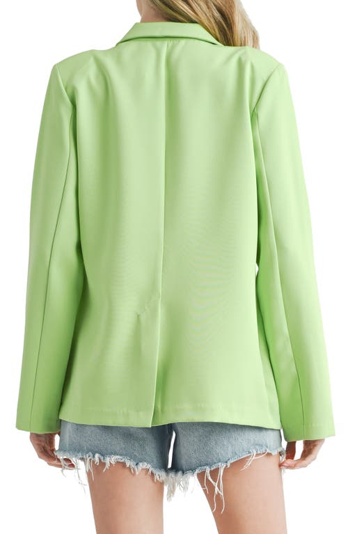 Shop Lush Single Button Blazer In Opaline Green