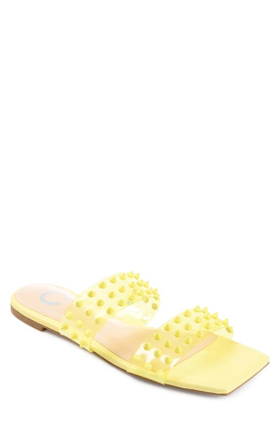 Journee Collection Katari Studded Sandal In Yellow