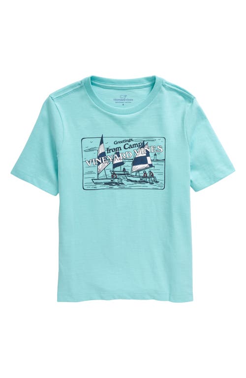 vineyard vines Kids' Letter from Camp Graphic T-Shirt Andros Blue at