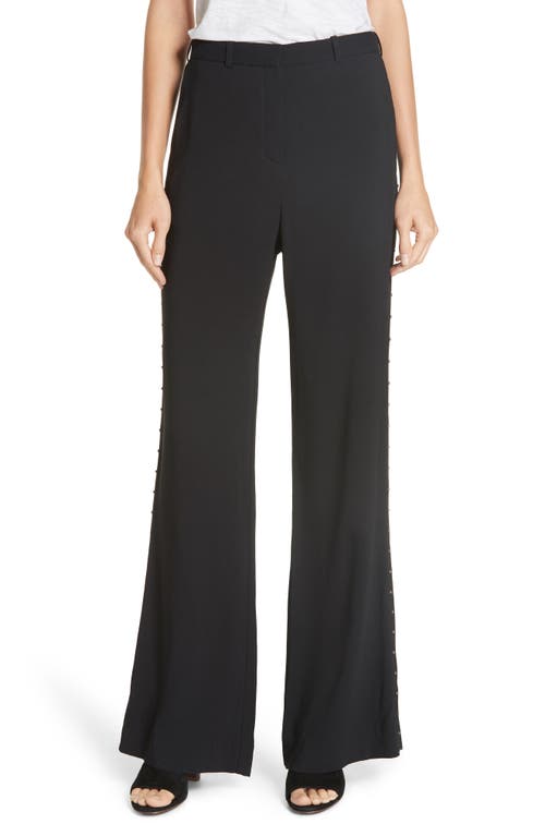 See by Chloé Studded Wide Leg Trousers in Black at Nordstrom, Size 10 Us