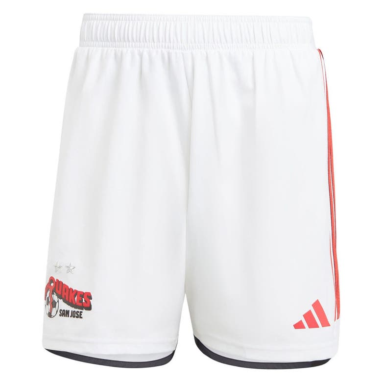 Shop Adidas Originals Adidas White San Jose Earthquakes 2024 Away Authentic Shorts