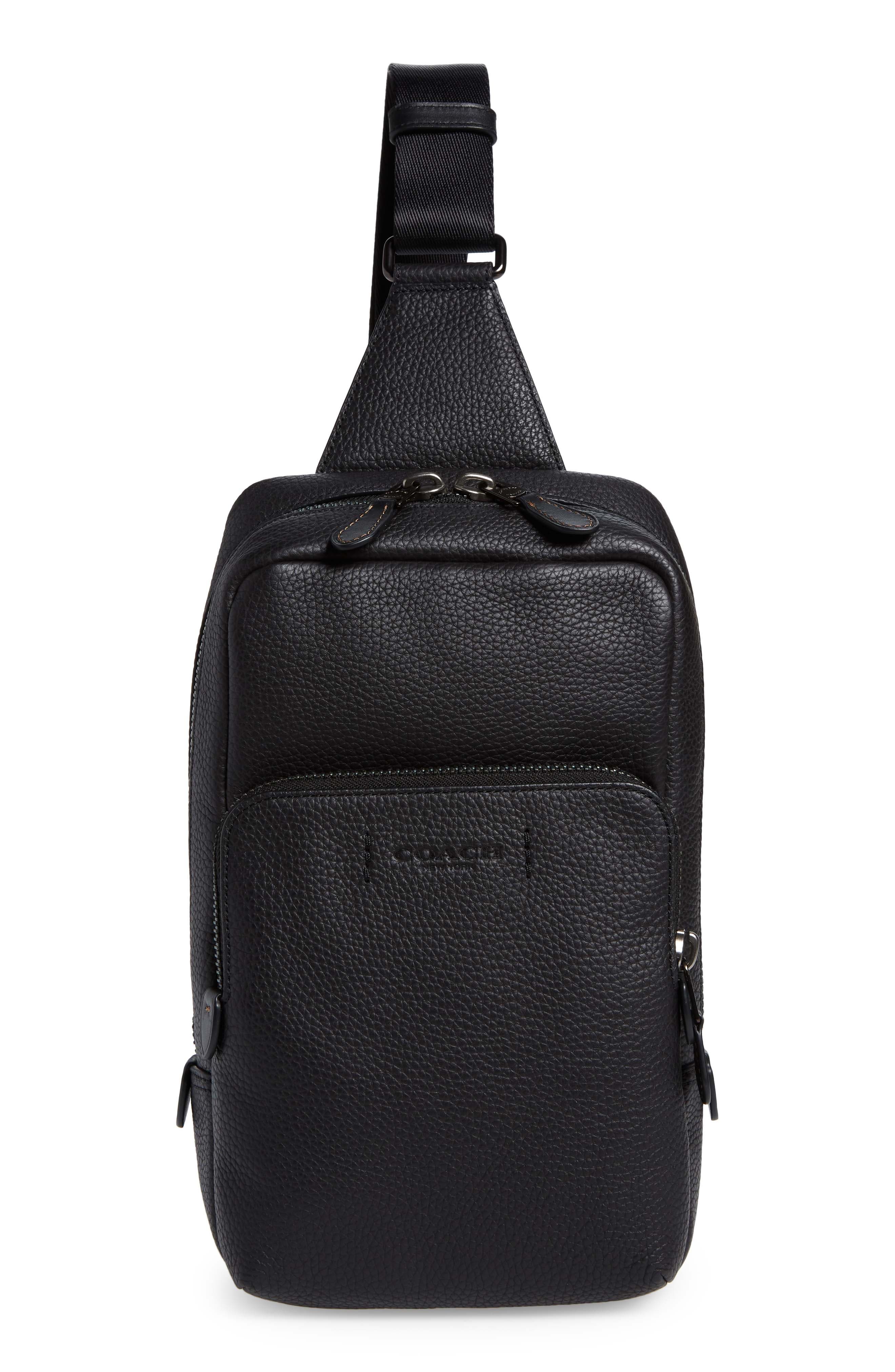 coach leather sling backpack