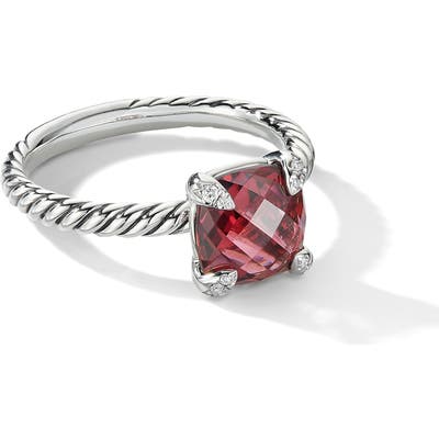 David Yurman Chatelaine Ring With Semiprecious Stone And Diamonds