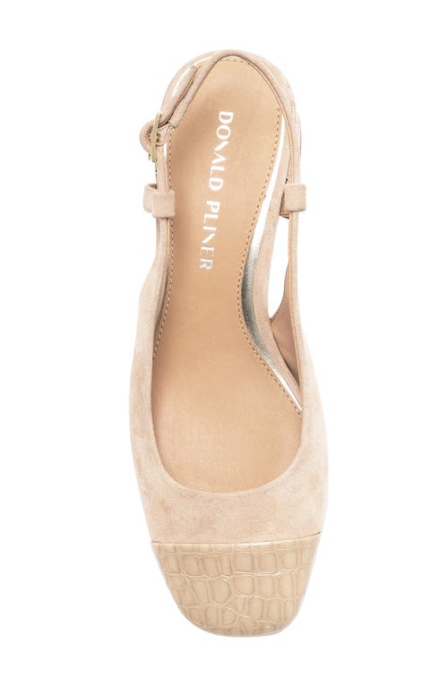 Shop Donald Pliner Davina Slingback Cap Toe Pump In Sand