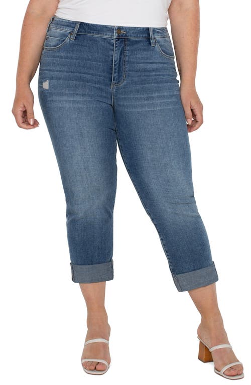 Liverpool Los Angeles Charlie Cuffed Mid Rise Crop Skinny Jeans Pactola at Nordstrom,