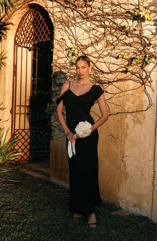 Petal And Pup Petal & Pup Kamryn Cowl Neck Cocktail Dress In Black