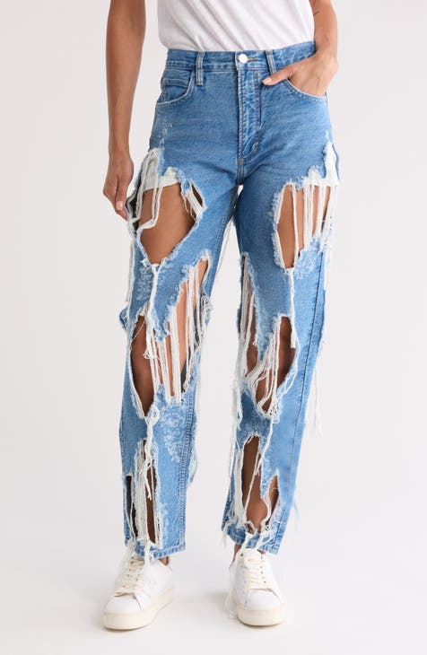 Atelier Shredded High 'n Tight Straight Leg Jeans