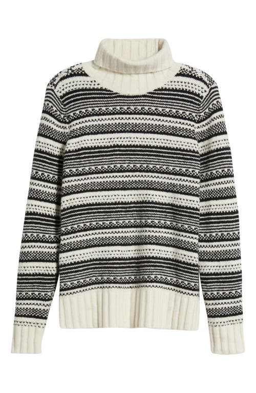 CASLONR CASLON(R) STRIPE JACQUARD TURTLENECK SWEATER