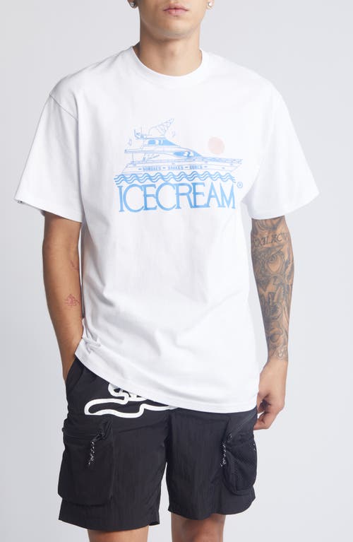 ICECREAM Yacht Cotton Graphic T-Shirt White at Nordstrom,