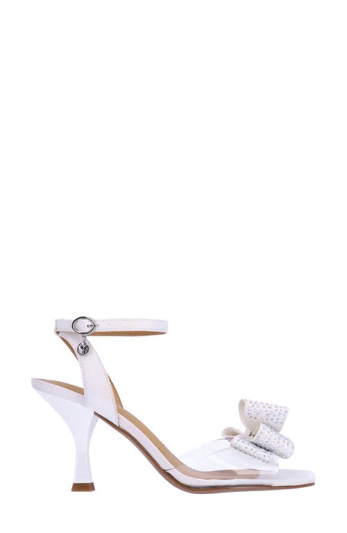 J. Reneé Nishia Ankle Strap Sandal In Clear/white