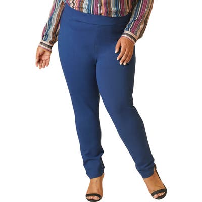 Plus Size Maree Pour Toi Skinny Compression Knit Pants, Blue