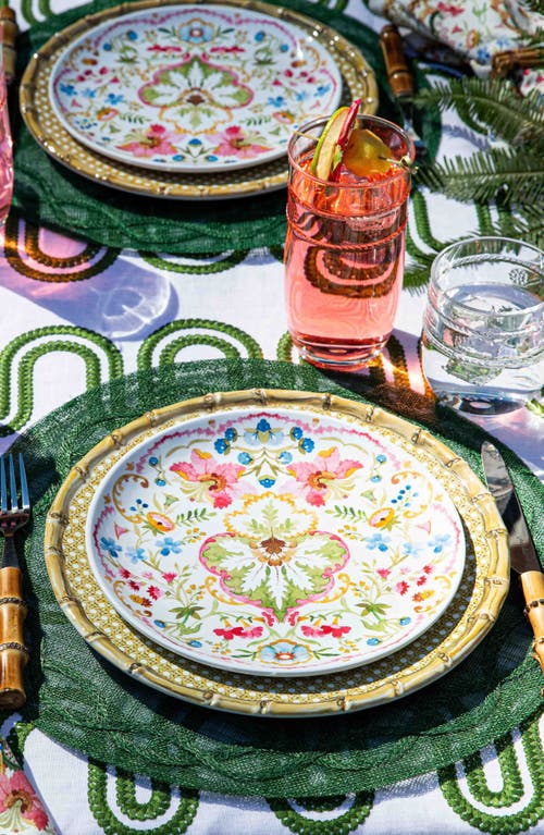 Juliska Sofia Melamine Dessert/salad Plates, Set Of 4 In Multi