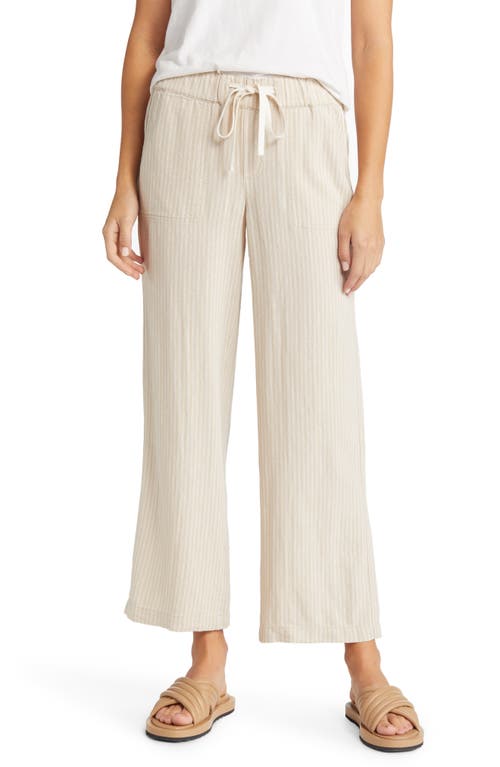 caslon(r) Linen Blend Pants in Flax- White Stripe