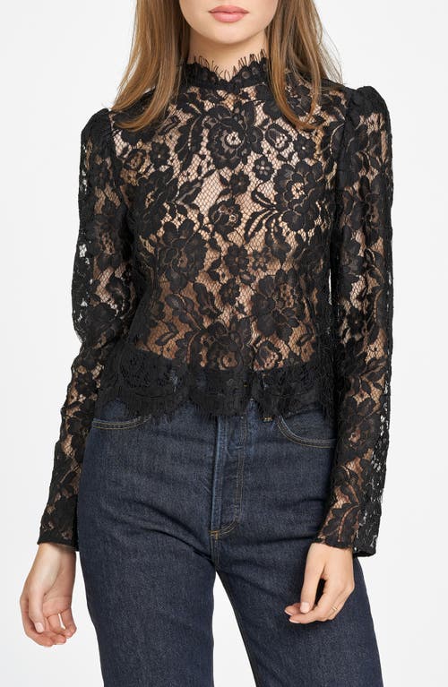 Shop Wayf Nell Lace Top In Black