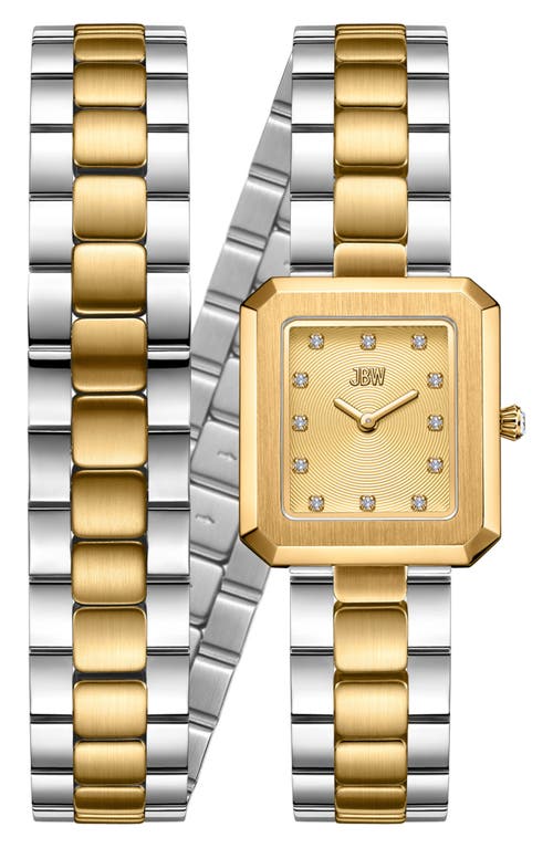 Arc Lab-Created Diamond Double Wrap Bracelet Watch